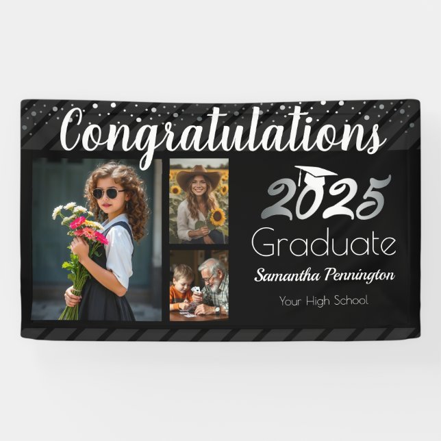 Graduation Class of 2025 Photo Collage Banner (Horizontal)