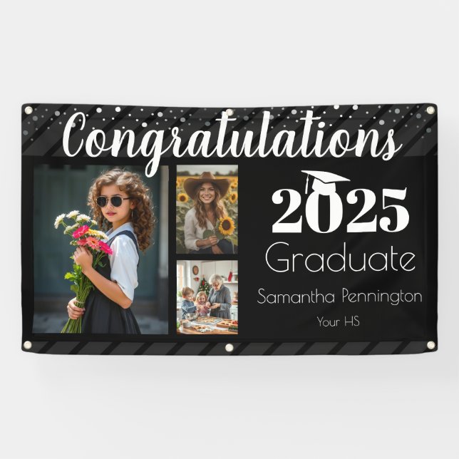 Graduation Class of 2025 Photo Collage Banner (Horizontal)