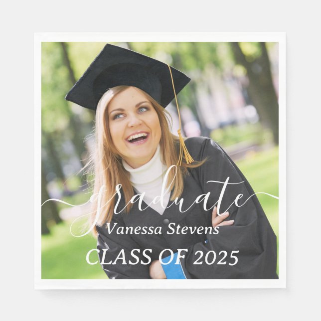 Graduation Class of 2025 Photo Napkin (Front)