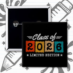 Graduation Class of 2026 Graduate Senior 2026 15 Cm Square Badge