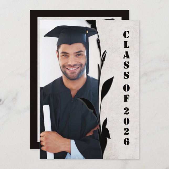 Graduation Class of 2026 Photo Frame Invitation (Front/Back)