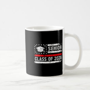 Graduation class of 2026 senior american flag high coffee mug