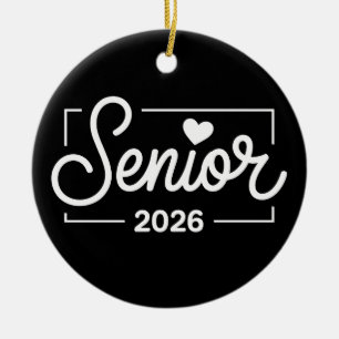 Graduation Class Of 2026 Senior Heart Graduate Ceramic Tree Decoration