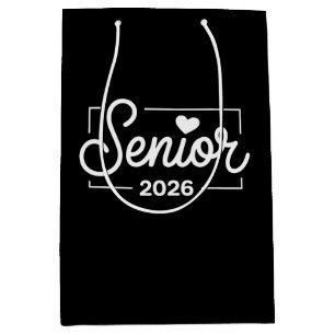 Graduation Class Of 2026 Senior Heart Graduate Medium Gift Bag