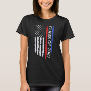 Graduation Class Of 2027 Senior Patriotic Usa Amer T-Shirt