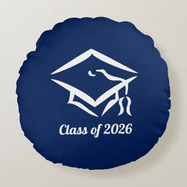 Graduation Class of 20?? BLUCLWHT Customise Year Round Cushion (Front)