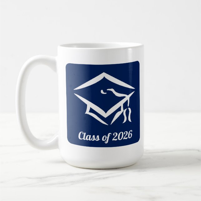 Graduation Class of 20?? BLUCLWHT Customize Year Coffee Mug (Left)