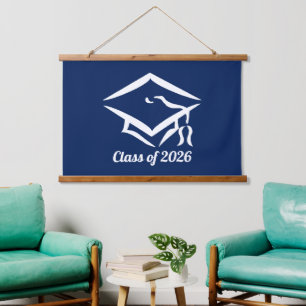 Graduation Class of 20?? BLUCLWHT Customize Year Hanging Tapestry