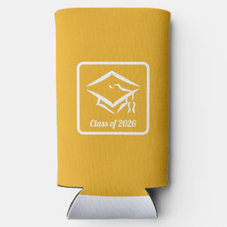 Graduation Class of 20?? GLDWHT Customize Year Seltzer Can Cooler