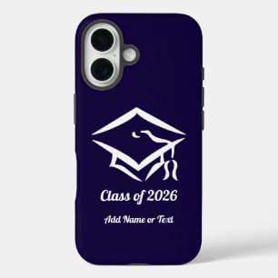 Graduation Class of 20?? NVYWHT Custom Year Name iPhone 16 Case