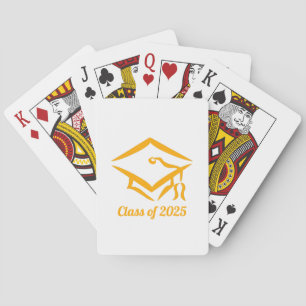 Graduation Class of 20?? WHTGLD Custom Year Name Playing Cards