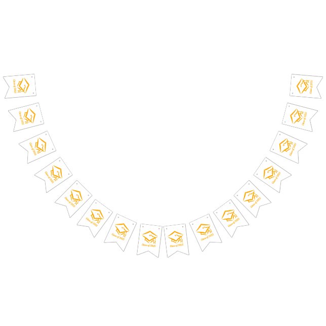 Graduation Class of 20?? WHTGLD Customise Year Bunting (All)