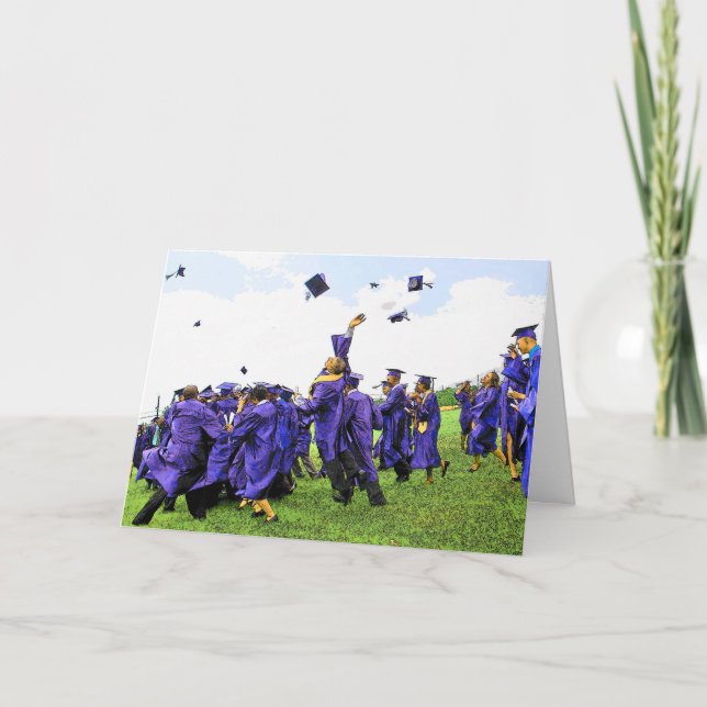 Graduation Class of 20XX African American Photo Card (Front)