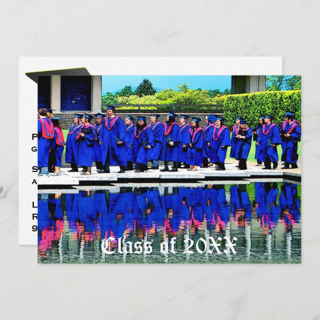 Graduation Class of 20XX by Water Invitation (Front/Back)