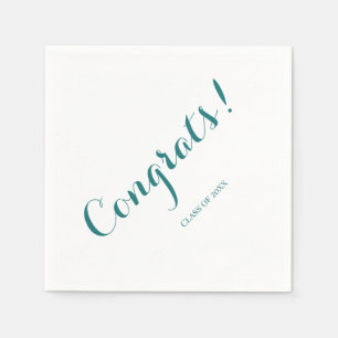 Graduation "Class of" Congrats Green Napkin