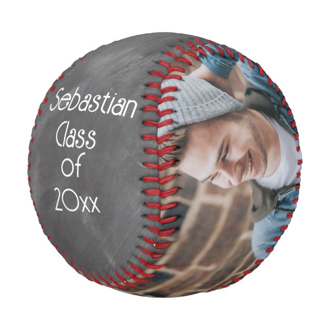 Graduation Class of Personalised Photo Baseball (Angled)