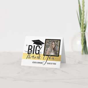 GRADUATION CLASS OF - THANK YOU Gold Foil   PHOTO Card