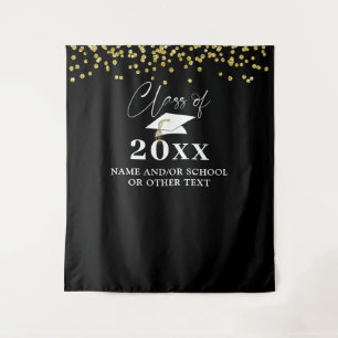 Graduation CLASS OF YEAR Confetti Photo Backdrop Tapestry