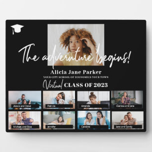 Graduation class of year custom photo collage plaque