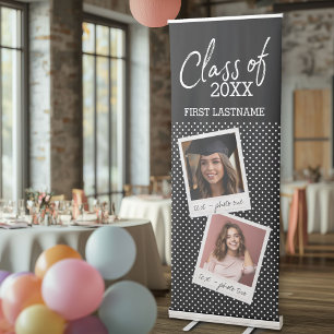 Graduation Class of Year Name - 2 Photo Retractable Banner