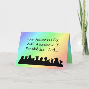 Graduation Class Silhouettes Card to Customise