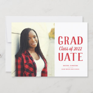 Graduation Class Stacked Modern Type Announcement