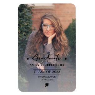 Graduation class year school photo personalised ma magnet