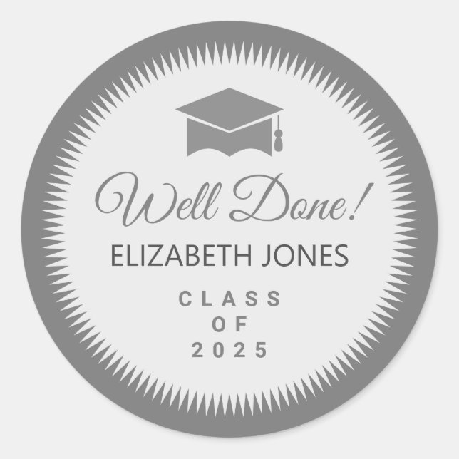 Graduation Classic Round Sticker (Front)
