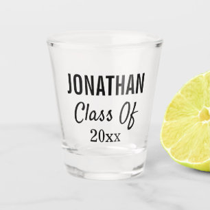 Graduation College Graduate Modern Typography Shot Glass