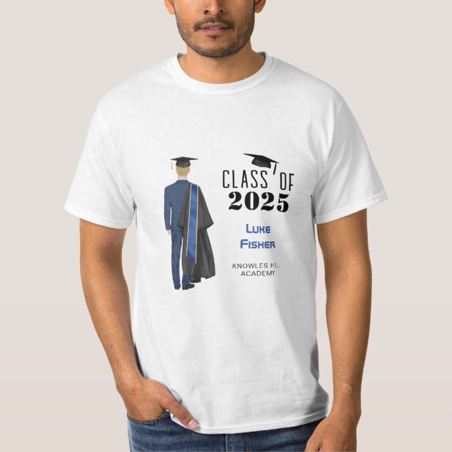 Graduation College School Leavers Young Man T-Shirt (Front)