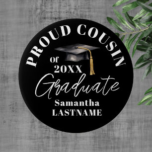 Graduation Commencement Celebration Proud Cousin 10 Cm Round Badge