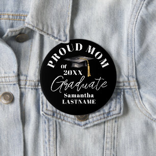 Graduation Commencement Celebration Proud Mum 10 Cm Round Badge
