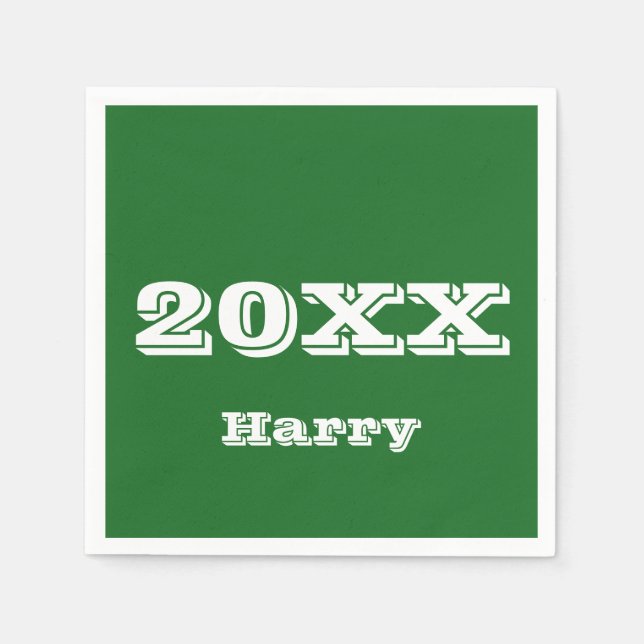 Graduation Commencement Personalised Napkins (Front)