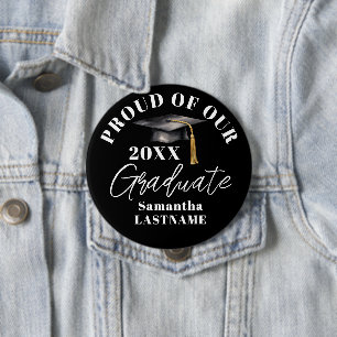 Graduation Commencement Proud All Family 10 Cm Round Badge