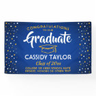 Graduation Confetti Modern Royal Blue Gold Yellow