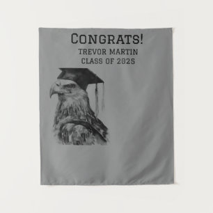 Graduation Congrats Backdrop Eagle Tapestry