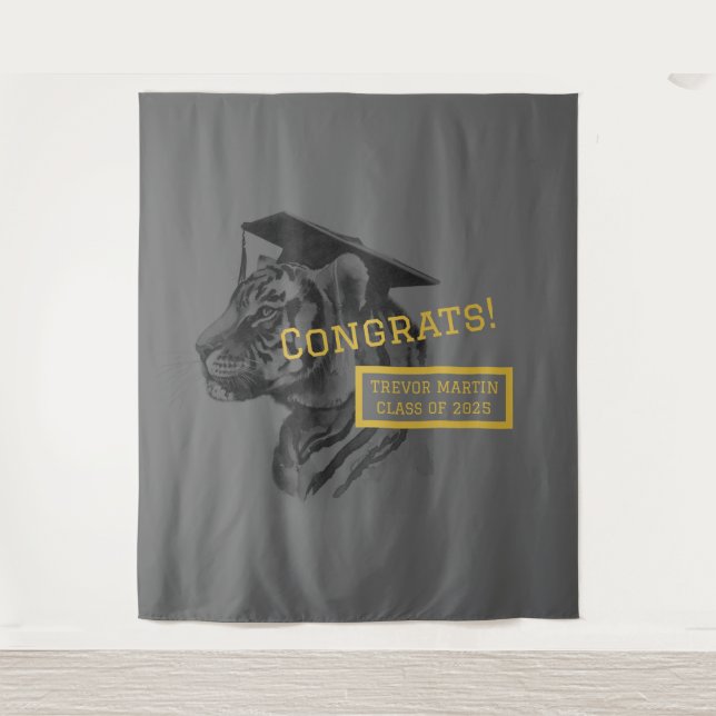 Graduation Congrats Backdrop Tapestry (Front)