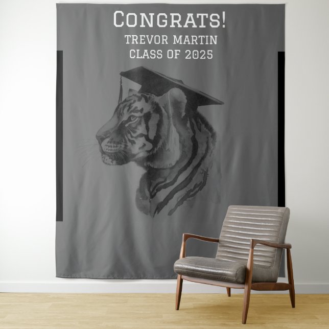 Graduation Congrats Backdrop Tapestry (In Situ)