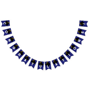Graduation Congrats Blue Bunting