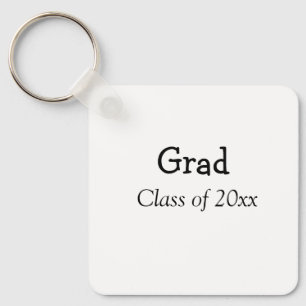 Graduation congrats class of 20xx add name text key ring