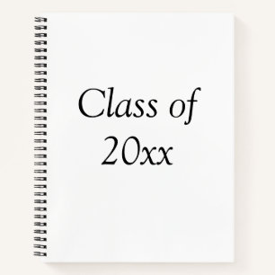 Graduation congrats class of 20xx add name text notebook