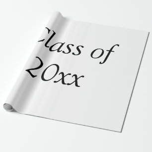 Graduation congrats class of 20xx add name text wrapping paper