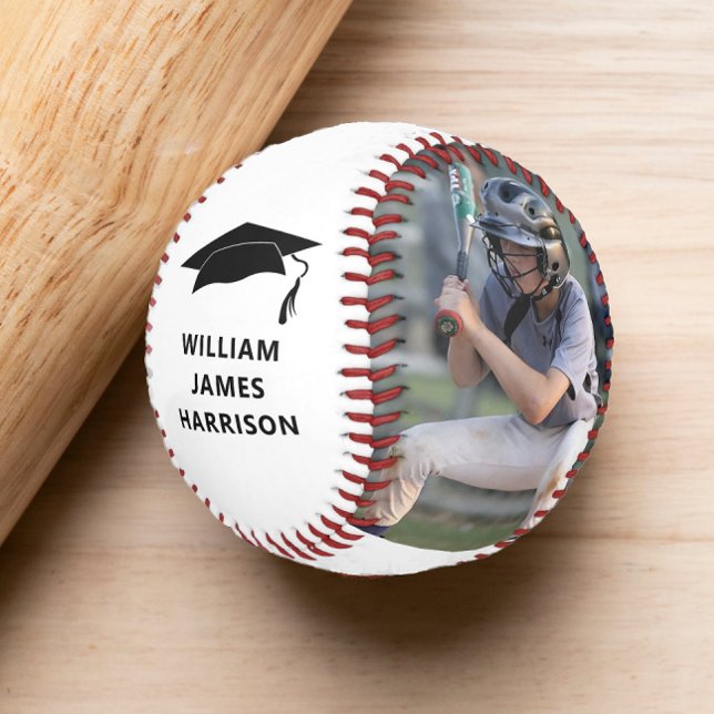 Graduation Congrats Personalised Photo Baseball (Home run gift for the graduate: Celebrate their accomplishments with a personalized photo baseball!
)