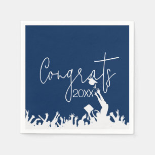 Graduation Congrats With White Caps Napkin