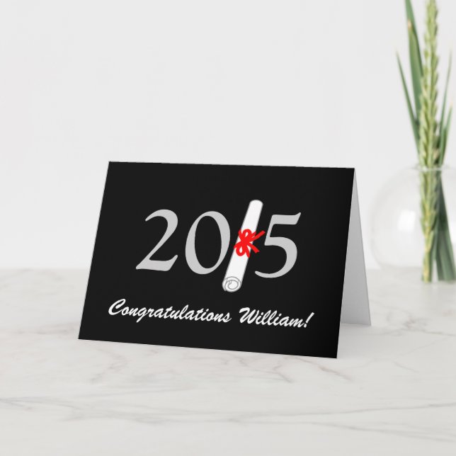 Graduation Congratulations 2015, Customisable Card (Front)