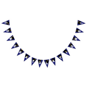 Graduation Congratulations Blue Bunting