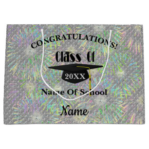 Graduation Congratulations Cap Personalised  Large Gift Bag