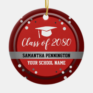 Graduation Congratulations Confetti Ceramic Tree Decoration