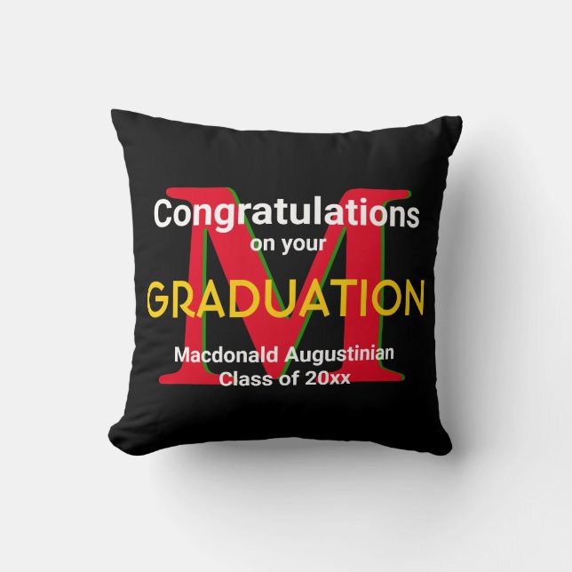 Graduation CONGRATULATIONS Custom Graduate Cushion (Front)