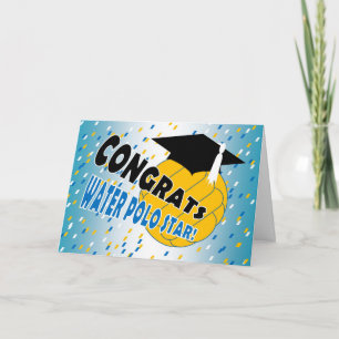 Graduation Congratulations for a Water Polo Star Card